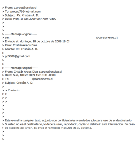 mails de carabineros en caso matute