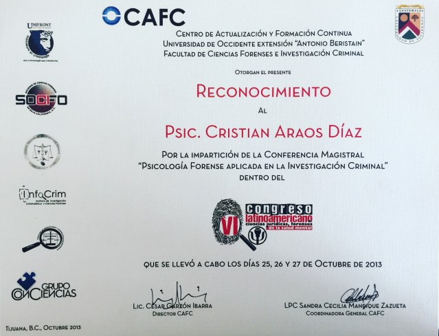 Universidad Occidente Cristian Araos Diaz